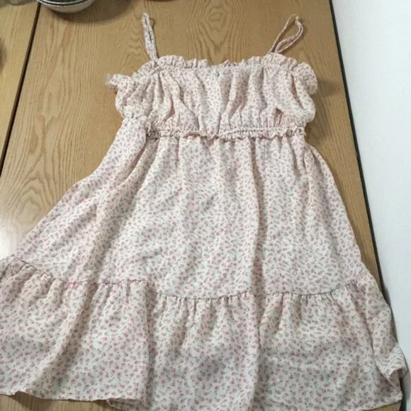 Jessica Simpson | Dresses | Womens Jessica Simpson Pink Cream Floral Lined  Dress Stretchy Size Large | Poshmark